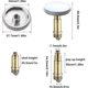 thumbnail image 2 of 2pcs Bathroom Push Pop-up Click Clack Plug Stopper, 38mm Sink Drain Plug Pop-up Stopper_fi, 2 of 5