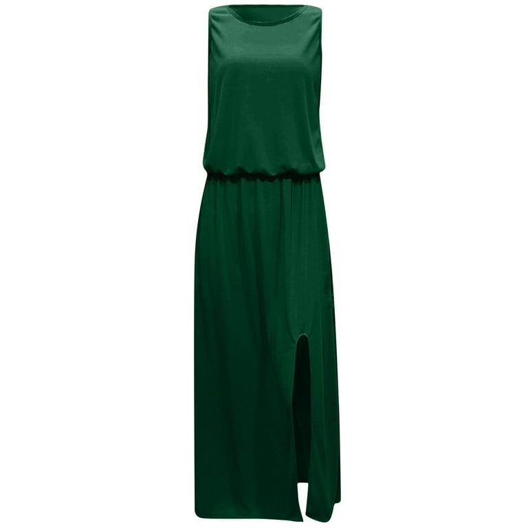green blouson dress Women's Boho Blue Ombre Dress