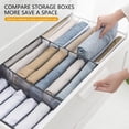 thumbnail image 3 of SEARCHI Underwear Storage Box, 6 Cell Mesh Organiser with Compartments, Foldable Drawers Organiser for Socks Bra and Underpants(Gray), 3 of 8