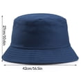 thumbnail image 3 of All Seasons Bucket Hat Exquisite Fishermen Caps Stylish Headwear Fashion Accessory with Solid Color for Outing Travel Wearing Navy blue, 3 of 7