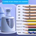 thumbnail image 1 of 1 Set Electric Pencil Sharpener with Cutter USB Rechargeable Battery Operated Portable Automatic Pencil Sharpener School Student Stationery Gift, 1 of 7
