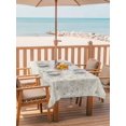 thumbnail image 2 of Outdoor Tablecloth with Umbrella Hole for Patio/Picnic/Party/Camping, Farmhouse Flowers Waterproof Table Cloth Rectangle Table Cover Washable, Green Botanical Floral Patterned (60"x 102"), 2 of 8