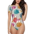 thumbnail image 2 of Picia Easter Egg Womens One Piece Swimsuits Modest Tummy Control Bathing Suits Lace Up Slimming Swim Suit-X-Large, 2 of 9