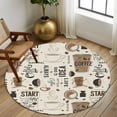 thumbnail image 3 of Coffee Cup Washable Area Rug&nbsp;6 ft Coffee Beans Linen Background Soft Round&nbsp;Rugs for Living Room, Non Slip Carpet for Bedroom&nbsp;Entryway Dining Room, 3 of 9