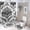 style-1044, variant on 4 Piece Bathroom Shower Curtain Sets Bathroom Sets with Shower Curtain And Rugs 4 Piece Black And White Elegant Damask Design Waterproof Personality Pattern Bath Curtain Damask Floral
