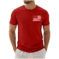 thumbnail image 3 of 1776 2026 Shirt Mens 4th of July Shirts American Flag Patriotic Short Sleeve T-Shirt,Red, 3 of 7