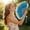 Blue, variant on Vintage Puffy Feather Folding Fan, Elegant Fairy Hand Fan for Girls, Wedding Dance Performance Accessories Gift Indoor Outdoor Decoration
