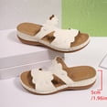thumbnail image 4 of Sandals for Women Baeitkot Women's Spring Summer Fashionable Casual Versatile Solid Color Open Toe Trendy One-Strap Slippers Wedge Heels Shoes, 4 of 9