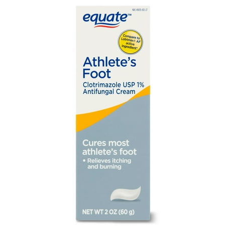 Equate Athlete's Foot Clotrimazole USP 1% Antifungal Cream, 2 oz, Compare to Lotrimin® AF Active Ingredient