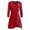 Red, variant on Fesfesfes Plus Size Sweater for Women Round Neck Long Sleeve Tops Solid Color Botton Asymmetric Tops Sweater or