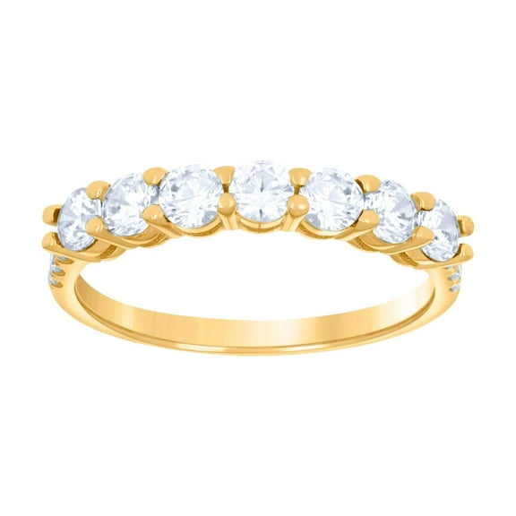 10k Yellow Gold Womens Cubic Zirconia Eternity Band Ring 2.9x2.9mm Wide Eternity Ring for Women and Men