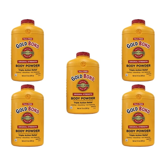 Gold Bond Original Strength Body Powder Itch Relieving , 10 oz, 6-Pack
