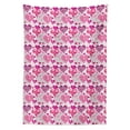 thumbnail image 3 of Ambesonne Hearts Tablecloth Rectangular Table Cover, Love Design, 52"x70", Hot Pink Purple Pink, 3 of 4