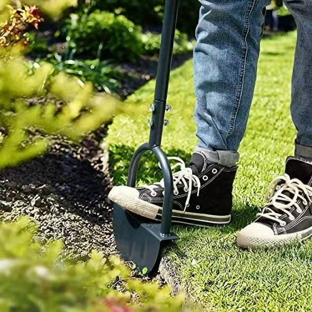 Mymisisa Serrated Step Trimming Shovel Half Moon Lawn Edger for