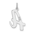 thumbnail image 3 of 14K White Gold Large Size Fancy Script Design Letter A Initial Pendant, 3 of 4