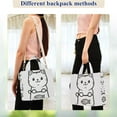 thumbnail image 4 of FORMRS Womens Corduroy Tote Bag Crossbody Shoulder Handbag with Pocket, Cute Chubby Cat, 4 of 7