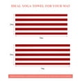 thumbnail image 6 of Red Stripes Yoga Towel for Hot Yoga Non Slip, Simple Red White Texture Yoga Mat Towel Absorbent Yoga Sweat Towels Microfiber Hot Yoga Blanket for Bikram Pilates 26"x74", 6 of 7