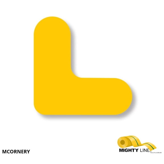 Mighty Line 3/4" Wide Solid Yellow Mini Corner Pack of 108