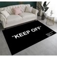 thumbnail image 1 of Keep Off Patterned Black Rug, Decorative Rug for Living Room & Bedroom - 31'x55' (80x140cm), 1 of 1