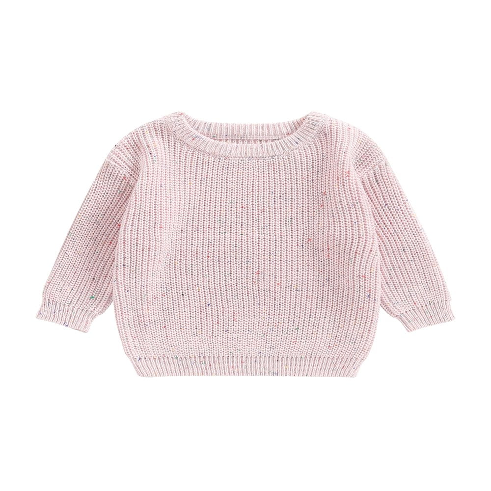 Toddler Baby Girl Sweater Cute Polka Dot Print Long Sleeve Neck