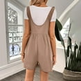 thumbnail image 7 of Maean Women's Summer Casual Jumpsuits Crew Neck Sleeveless Wide Leg Loose Rompers Comfy Shorts with Pockets, 7 of 7