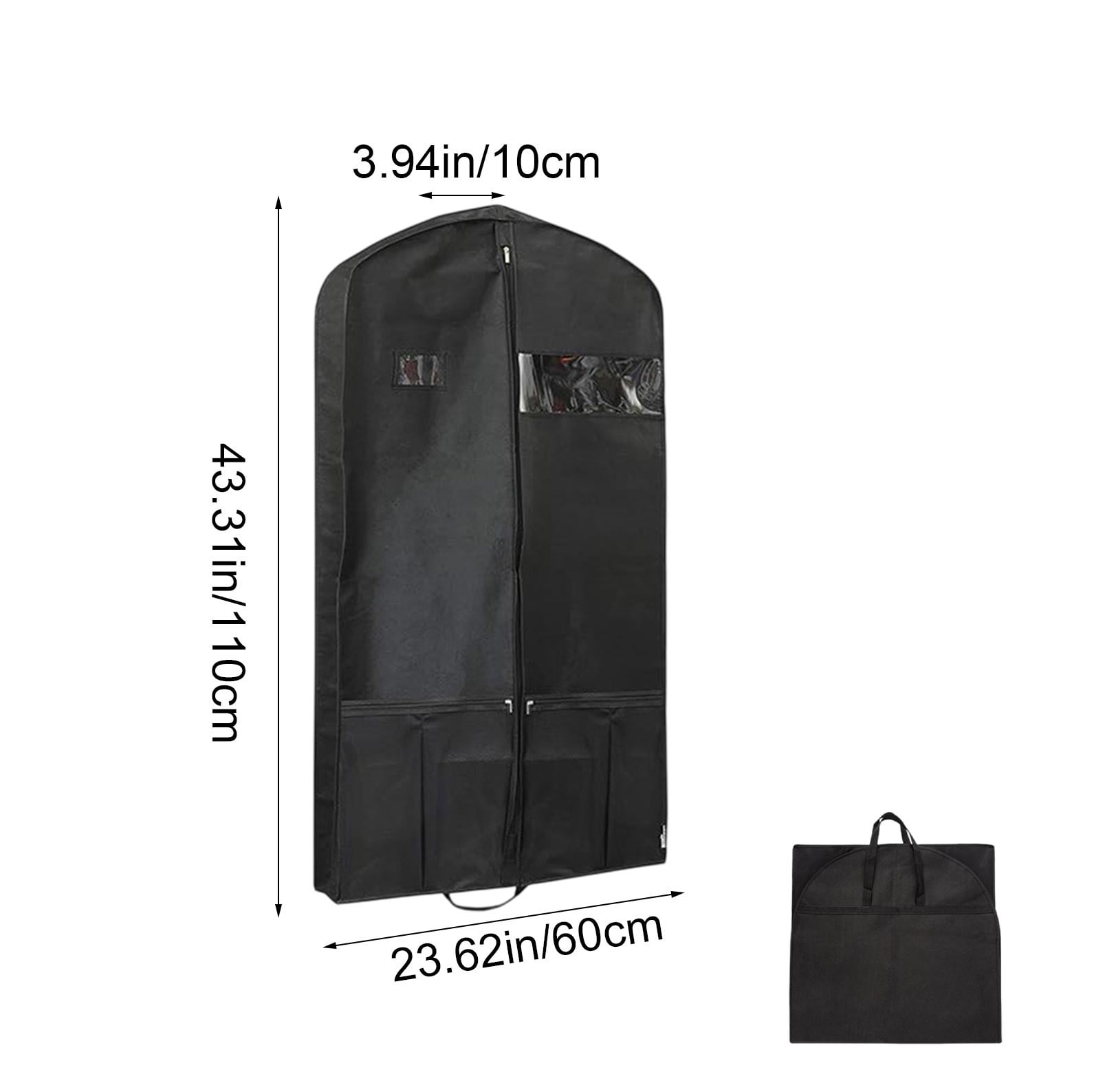 Djiypn Breathable Foldable Garment Bag with Clear Window - Perfect for Travel and Closet Storage, Ideal for Professionals and Frequent Travelers to Keep Suits, Dresses, Dust-Free and Wrinkle-Free