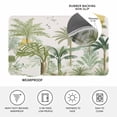 thumbnail image 4 of Green Palm Trees Doormat Outdoor Entrance 18"x30", Farmhouse Summer Leaves Plants Birds Absorb Moisture Dirt Door Mats, Non-Slip Rubber Backing Floor Mats Indoor, Low-Profile Front Door Rugs, 4 of 9