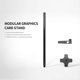thumbnail image 2 of GM961 Aluminum Vertical Graphics Card Holder Single Support Jack Bracket Desktop PC Case Video Card Stand Cooling Bracket Black, 2 of 5
