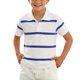 thumbnail image 1 of Odeerbi Camisas de Golf de Chicos Botón de Solapa A Rayas Camisas de Tenis de Manga Corta Uniforme Escolar, 1 of 5
