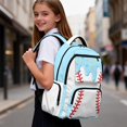 thumbnail image 6 of FKELYI Baseball Blue Drip Print 17 Inch Schoolbag Spacious Kids Backpack with Multi-Pockets for Boys Girls Primary School Bookbag Travel Backpacks for Elementary Student, 6 of 7