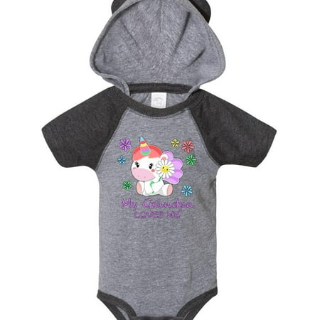 

Inktastic My Grandpa Loves Me- cute unicorn Gift Baby Boy or Baby Girl Bodysuit