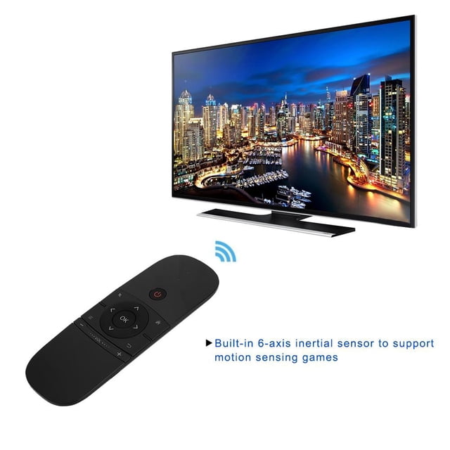 Air Mouse, Ratón de Aire Inalámbrico 2.4G, Mini Teclado y Ratón USB, Packs de Mouse Remoto y Keyboard, Sensor Inercial de 6 Ejes para Android/Windows/OS/Linux,para Smart TV Box,Proyector Amonsee No