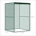thumbnail image 3 of Outsunny 4'x4' Crop Cage | Plant Protection Tent with Zippered Doors for Garden, Backyard | Forest Green | Steel Frame, 3 of 5