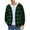 DarkGreen, variant on Flannel Shirts for Men Plaid Button Up Men Shirts Fleece Hooded Men Jacket Coat with Pocket
