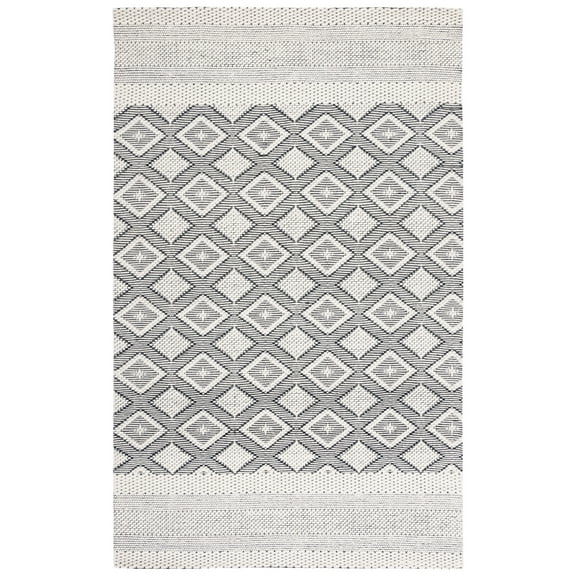 SAFAVIEH Vermont Weldon Trellis Area Rug, Ivory/Black, 8' x 10'