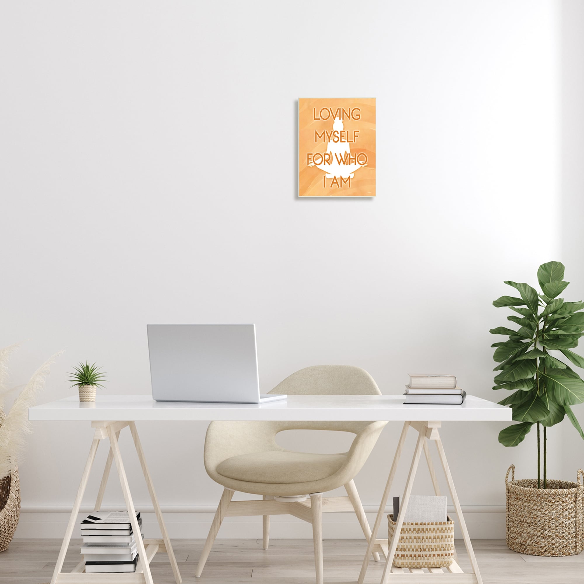 Stupell Industries Loving Who I am Human Pose Meditation,10 x 15, Design by Martina Pavlova