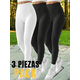 thumbnail image 5 of Set 3 Mallones Mujer Leggings Stretch Leggins Mayon Mallas, 5 of 9