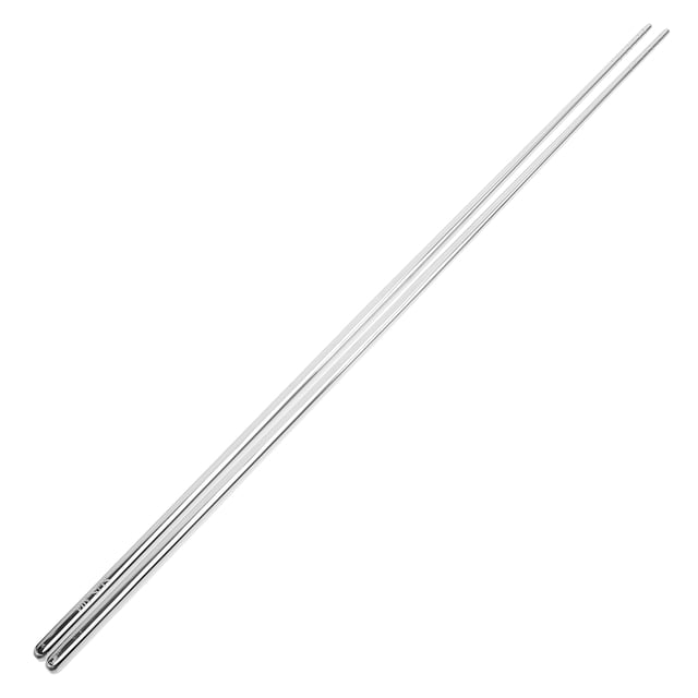 1 par de palillos de acero inoxidable, palillos largos, palillos para olla caliente, vajilla, palillos reutilizables