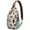 Snowy Owl Slin, variant on Sasquatch Wilderness Sling Backpack with Big Foot Print Pattern, Funny Hiking Crossbody Bag for Travel and Outdoor Adventures
