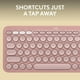 thumbnail image 4 of Teclado inalámbrico Logitech Pebble Keys 2 K380s - Tonal Rose, 4 of 9