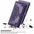 thumbnail image 4 of Dteck Samsung Galaxy Z Fold 3 Case, Flower Wallet PU Leather Card Phone Leather Case for Samsung Z Fold 3 (7.6"), Shockproof 360 Full Protection Fold 3 5G Shell Cover(Purple), 4 of 8
