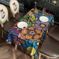 thumbnail image 4 of Pioneer Flower Floral Print Pattern Rectangle Tablecloth 60"x102",Waterproof Polyester Rectangle Table Cloth, Wipeable Spillproof Polyester Tablecloth for Dining, Camping, Indoor and Outdoor, 4 of 6