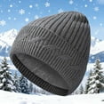 thumbnail image 2 of QLEICOM Beanie for Women,Womens Winter Hat,Women Solid Color Beanie with Thermal Fleece Lining and Knit Offering Ear Warmth and Winter Comfortable Gray, 2 of 6