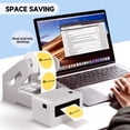 thumbnail image 3 of GUERMOK Thermal Shipping Label Holder for Rolls & Fan-Fold, Fragile Stickers for Shipping, Label Stand Desktop Printer Holder-Home Office Accessory Sticker Dispenser for Holographic (Gray), 3 of 7