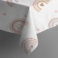 thumbnail image 2 of White Boho Bohemia Rainbow Hearts Pattern Rectangle Tablecloth 60"x102",Waterproof Polyester Rectangle Table Cloth, Wipeable Spillproof Polyester Tablecloth for Dining, Camping, Indoor and Outdoor, 2 of 6