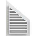 thumbnail image 4 of Ekena Millwork 24"W x 30"H Half Peaked Top Left (29"W x 38 3/8"H Frame Size) 14/12 Pitch: Functional, PVC Gable Vent w/ 1" x 4" Flat Trim Frame, 4 of 14