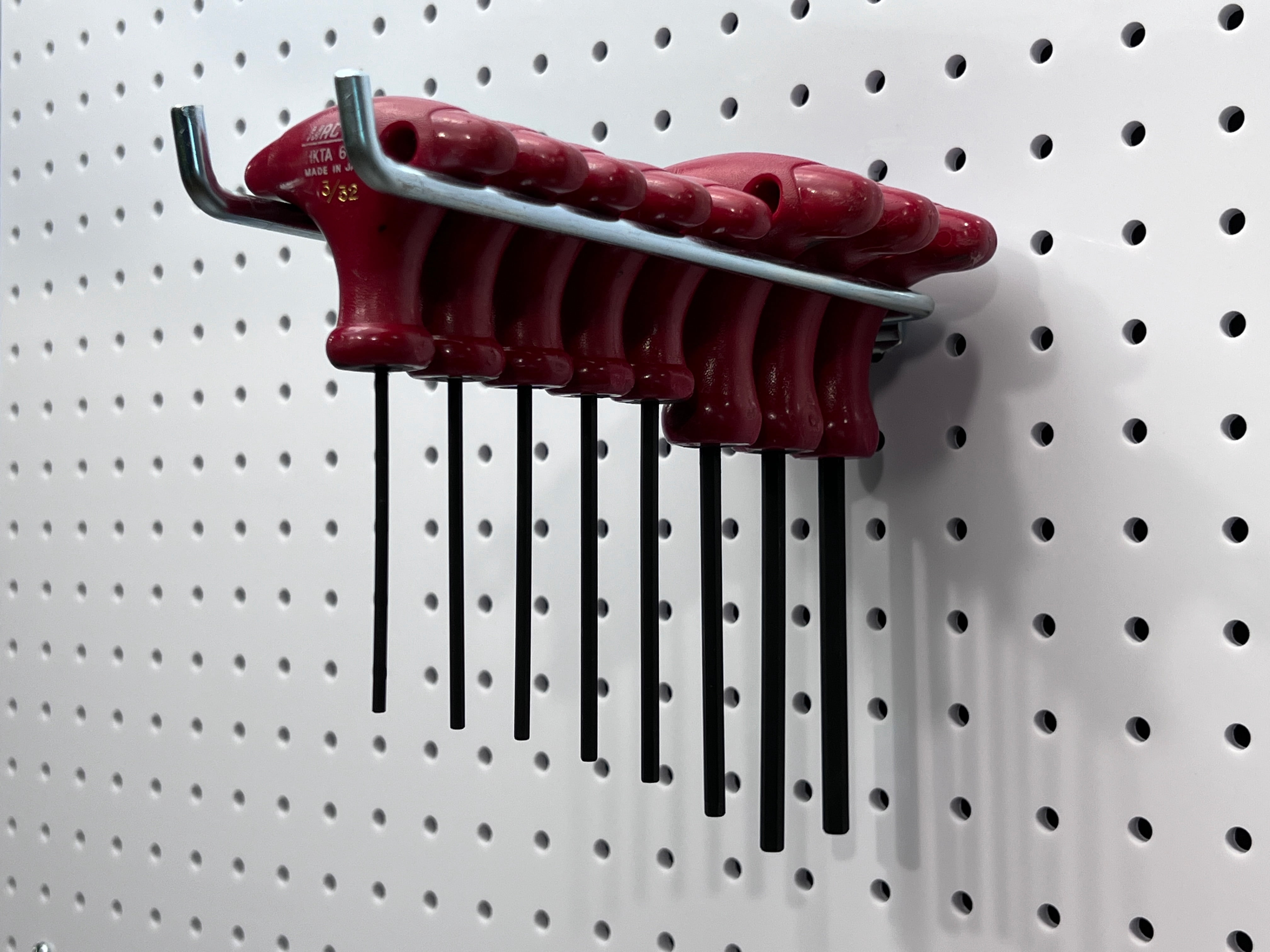 Triton Products 8-1/4 inch Double Rod Steel Pegboard Hook, 80-Degree Bend, 5pk