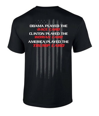 Funny Political Trump Card Graphic Tee Shirt Black - Picture 7 of 60