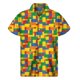 thumbnail image 5 of Camisa con estampado 3D de bloques de construcción creativos para hombre, camisas hawaianas de verano, blusas hawaianas con solapa de calle, blusas con botones y mangas cortas, 5 of 5