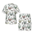 thumbnail image 1 of Fotbe Cute French Bulldog Pijama Estampada de 2 Piezas para Niños – Ropa de Dormir de Manga Corta Cómoda para Niños y Niñas, Camiseta y Shorts de Algodón-Small, 1 of 6